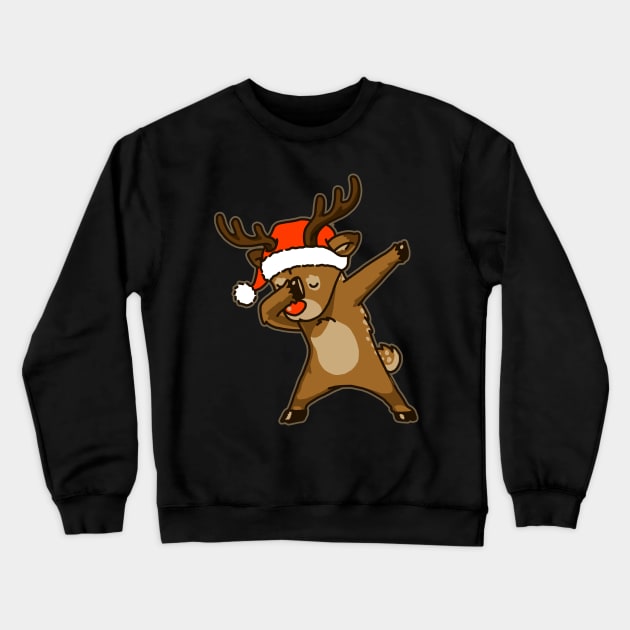 Dabbing Reindeer Shirt Christmas Dab Rudolph Reindeer TShirt Crewneck Sweatshirt by vo_maria